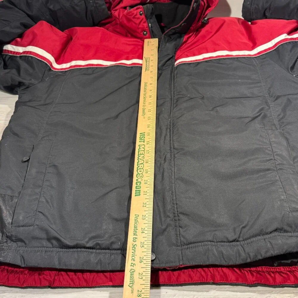Eddie Bauer Premium Goose Down Insulated Jacket w Hood Men's Sz LT Skiing Hiking